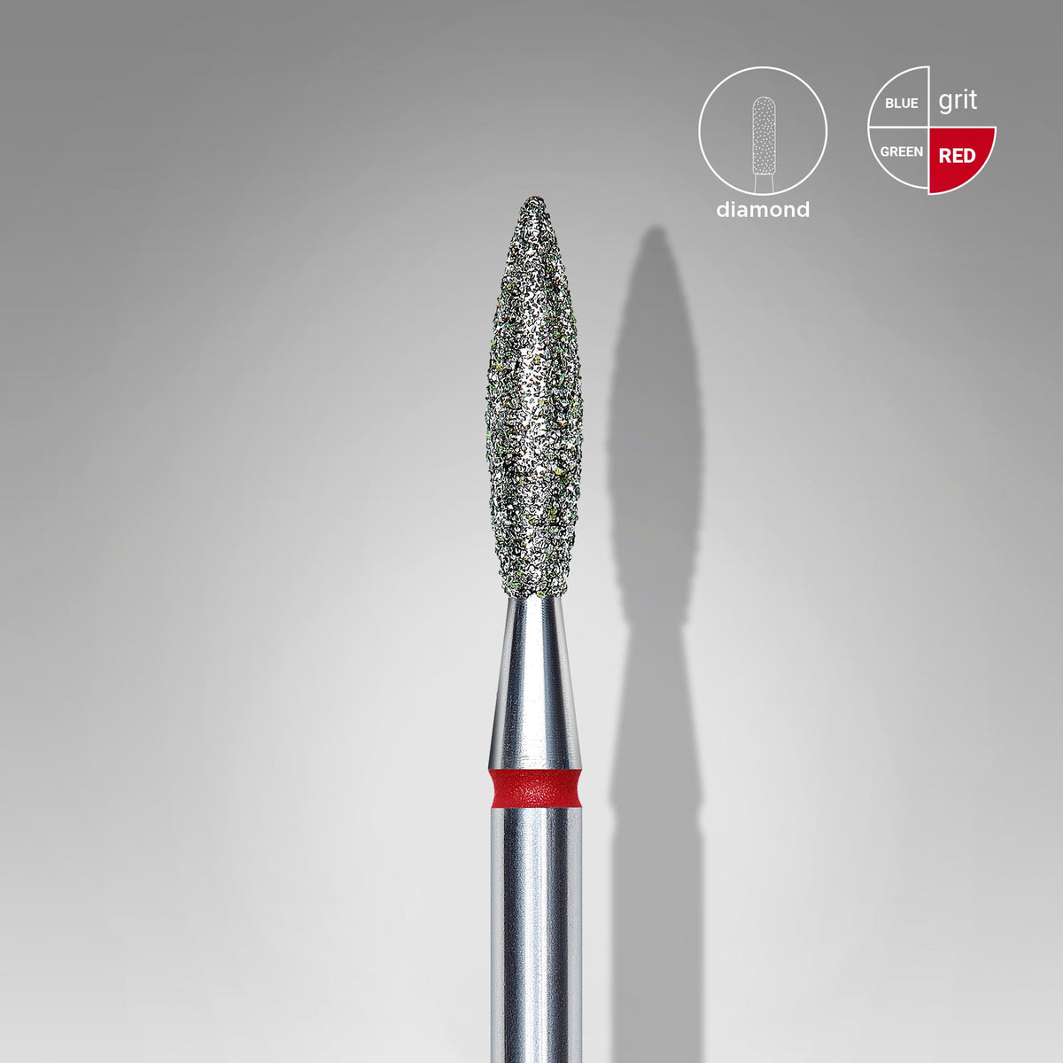 STALEKS EXPERT FA10R023/10 deimantinis frezos antgalis „Liepsna“ – antgalis pakuotėje