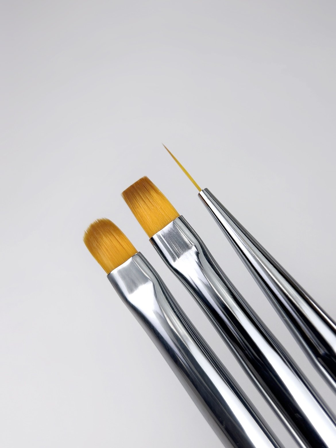 NAILSOFTHEDAY Nail Art Brush Set – profesionalių nagų dailės teptukų rinkinys (3 vnt.)