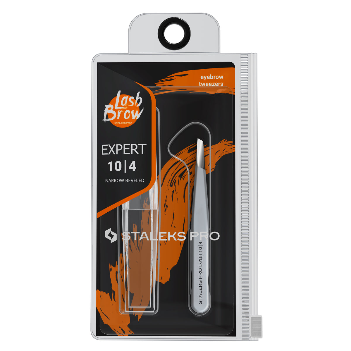 STALEKS EXPERT 10 TYPE 4 antakių pincetas – pakuotė baltame fone