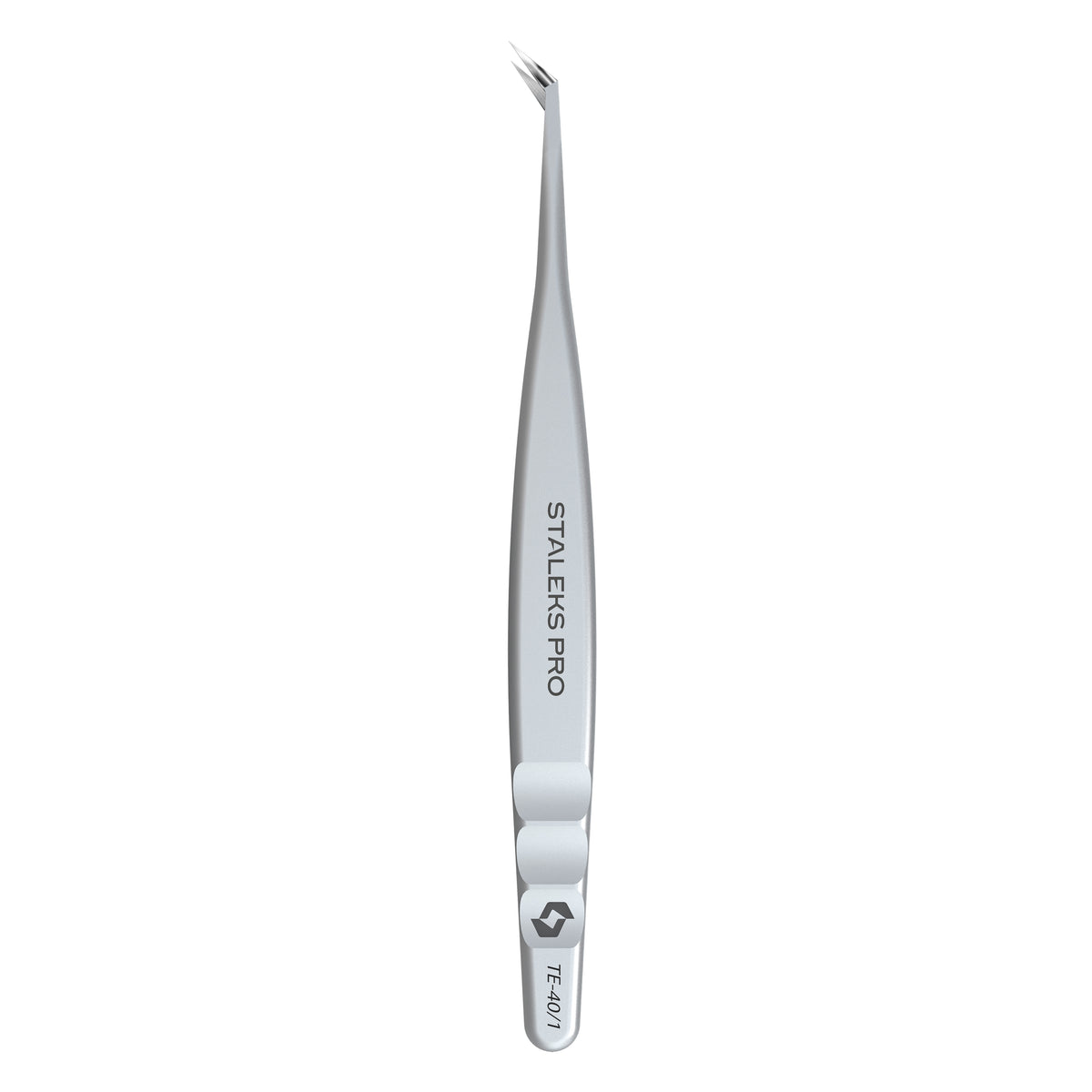 STALEKS EXPERT 40 TYPE 1 blakstienų pincetas – vaizdas iš priekio baltame fone