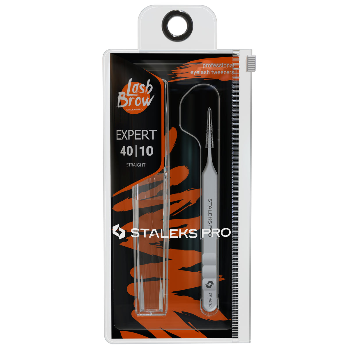 STALEKS EXPERT 40 TYPE 10 blakstienų pincetas – darbinės dalies detalė iš šono