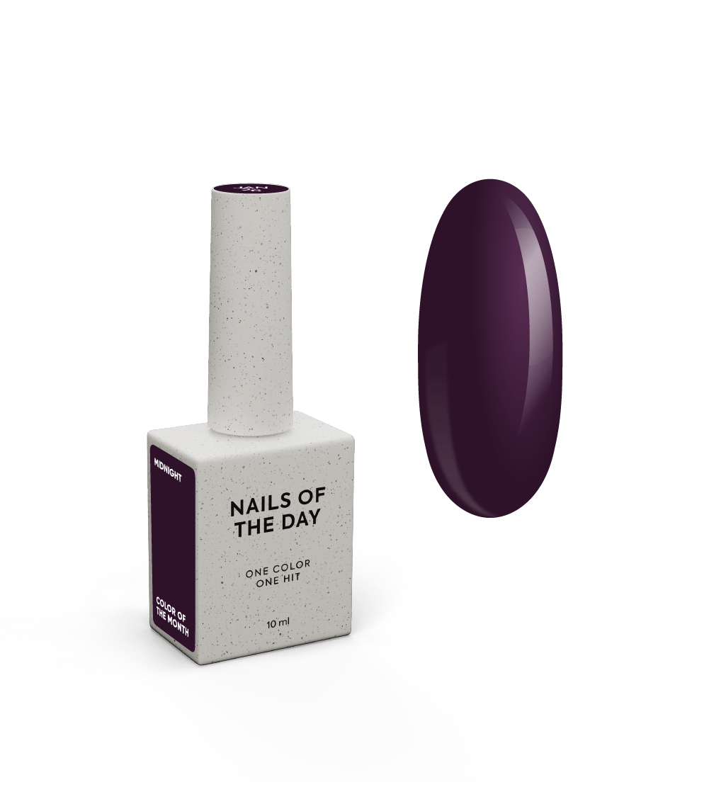NOTD Color of the Month – profesionalių gelinių lakų kolekcija – Midnight, produkto vaizdas