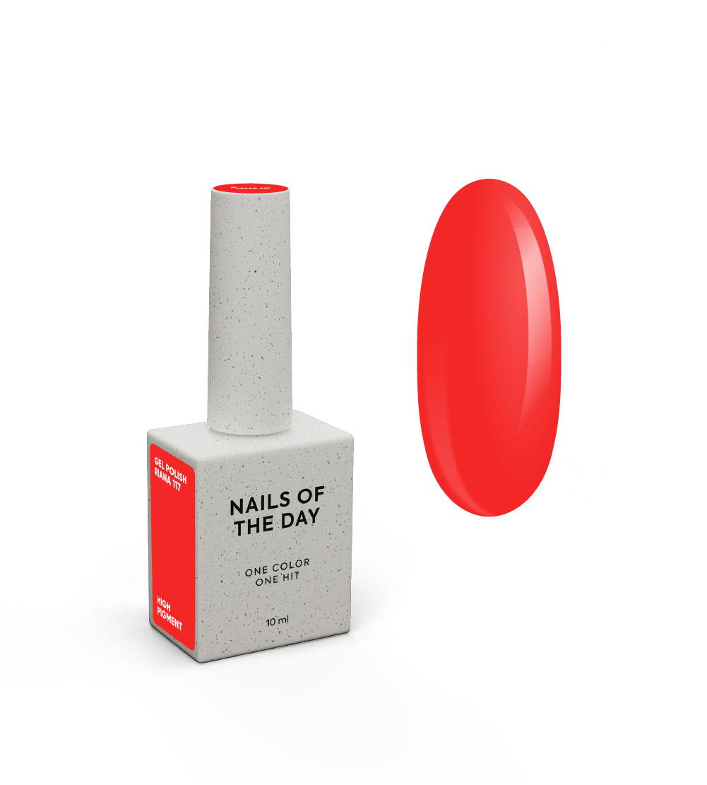 NOTD Red Colors – profesionalių raudonų gelinių lakų kolekcija – 117 – Riana, produkto vaizdas