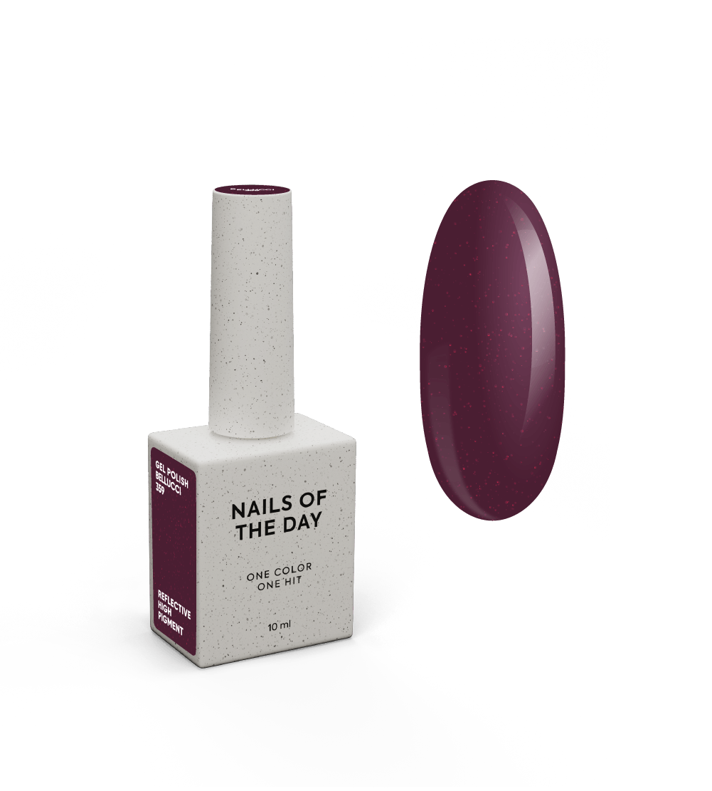 NOTD Red Colors – profesionalių raudonų gelinių lakų kolekcija – 359 – Bellucci, produkto vaizdas
