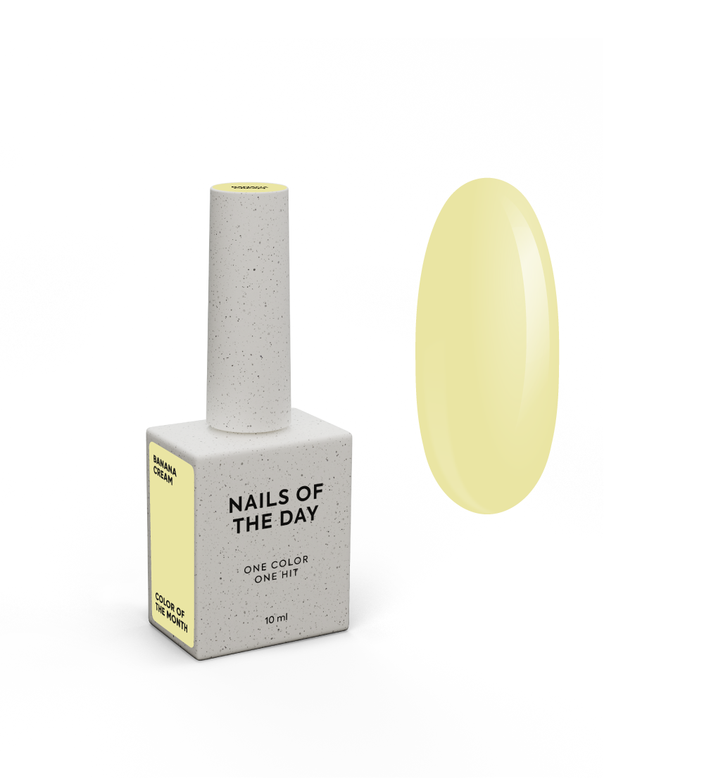 NOTD Color of the Month – profesionalių gelinių lakų kolekcija – Banana Cream, produkto vaizdas