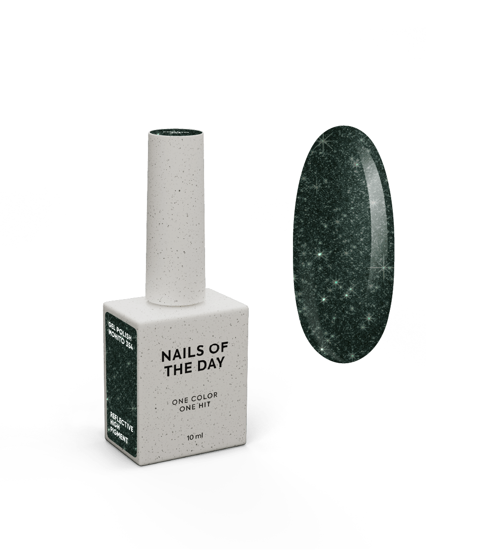 NOTD Reflective Cocktails – profesionalūs šviesą atspindintys geliniai lakai – 354 – Mohito, produkto vaizdas