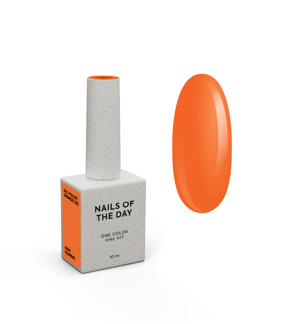 NOTD Gel Polish – profesionalūs geliniai lakai – 225 – Orange, produkto vaizdas