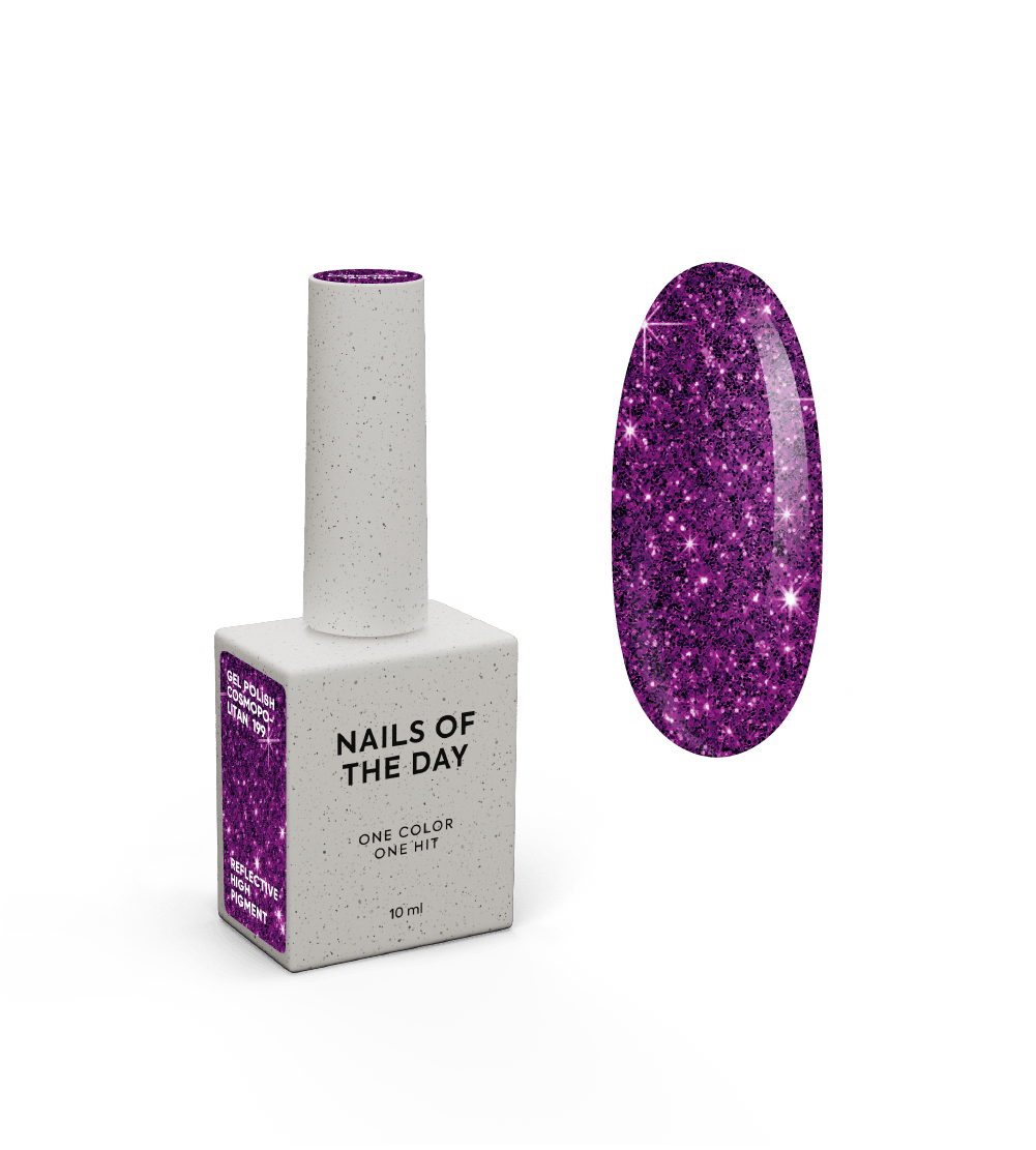 NOTD Reflective Cocktails – profesionalūs šviesą atspindintys geliniai lakai – 199 – Cosmopolitan, produkto vaizdas