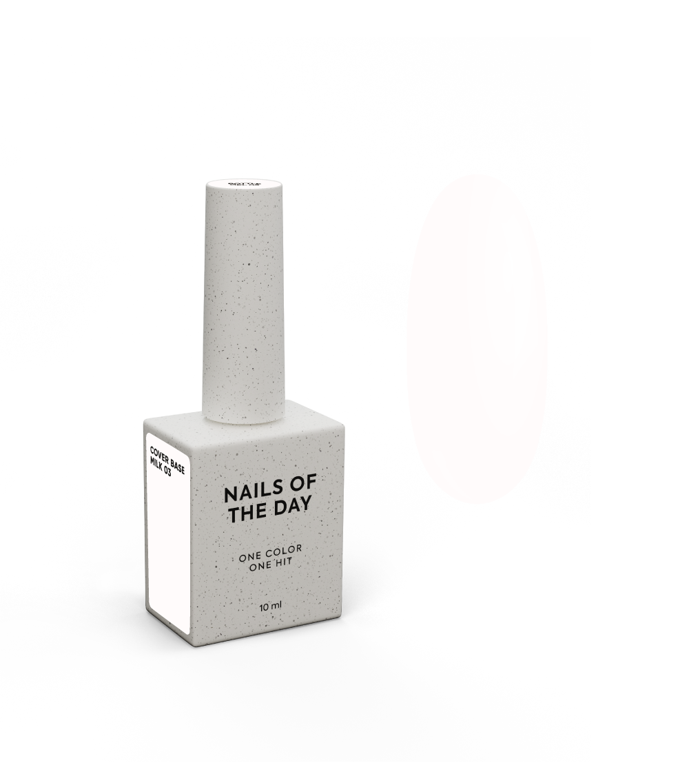 NOTD Cover Base Milk – profesionali pieniškų kamufliažinių bazių kolekcija – 03 · 10 ml, produkto vaizdas