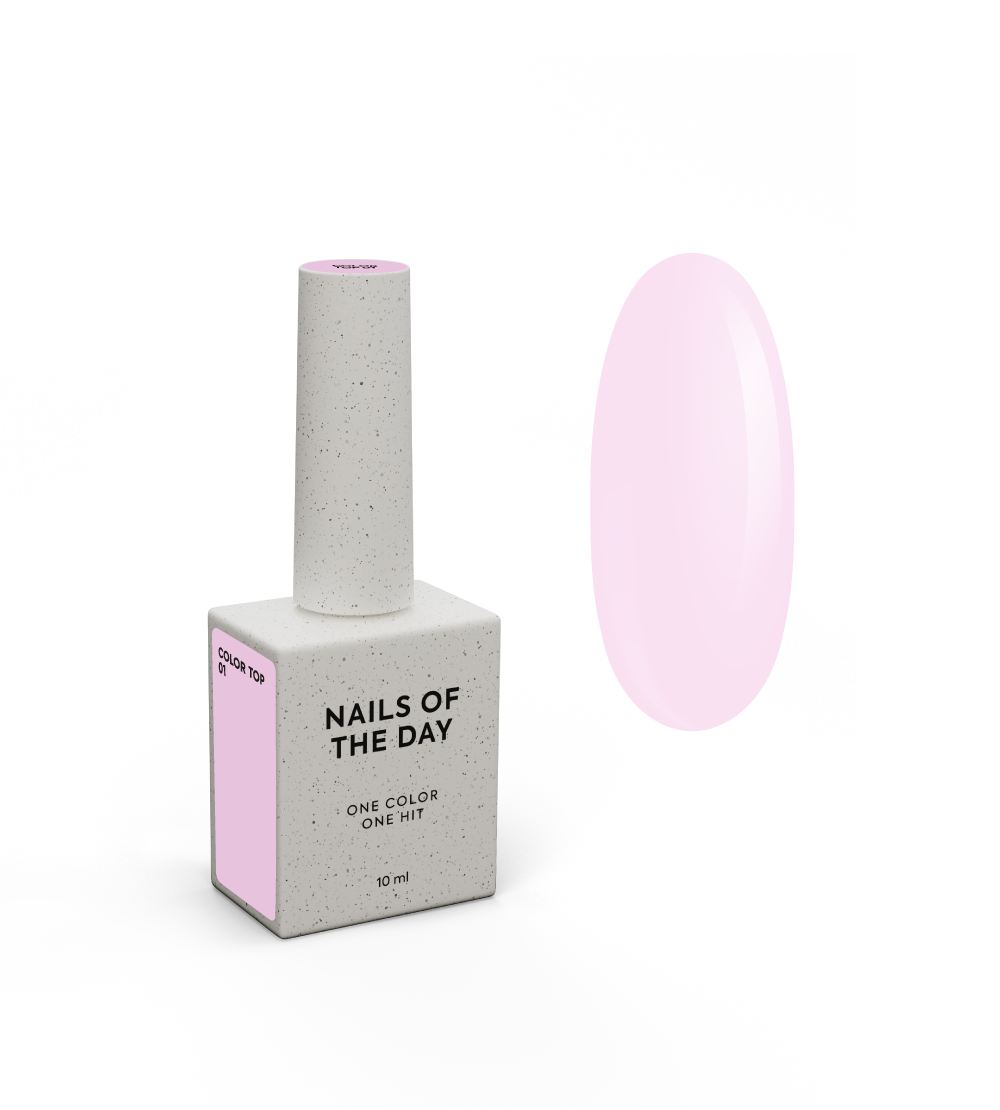 NAILSOFTHEDAY Spalviniai topai – Color Top, Vitrage ir Milky – Color Top 01, produkto vaizdas