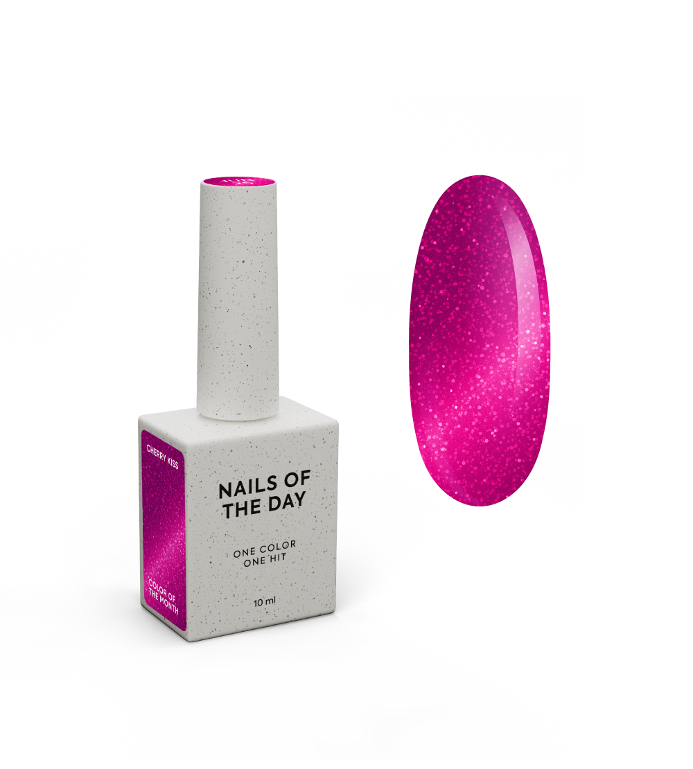 NOTD Color of the Month – profesionalių gelinių lakų kolekcija – Cherry Kiss, produkto vaizdas