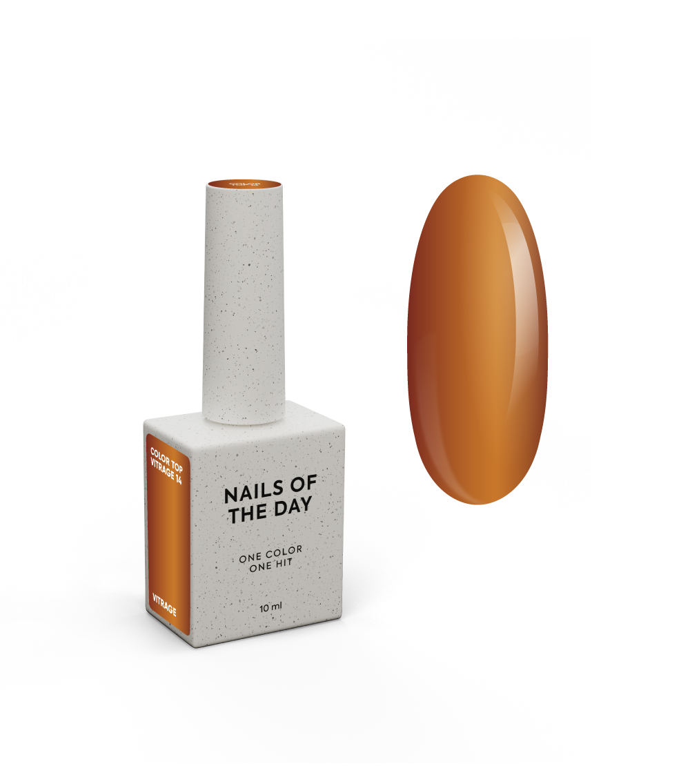 NAILSOFTHEDAY Spalviniai topai – Color Top, Vitrage ir Milky – Color Top Vitrage 14, produkto vaizdas
