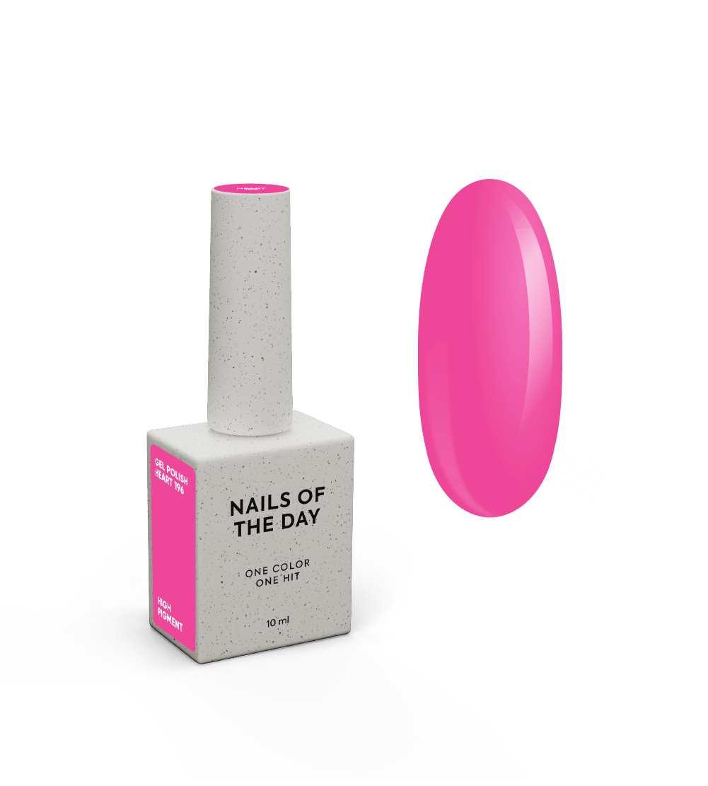 NOTD Summer 2026 – profesionalių gelinių lakų kolekcija – 196 – Heart, produkto vaizdas