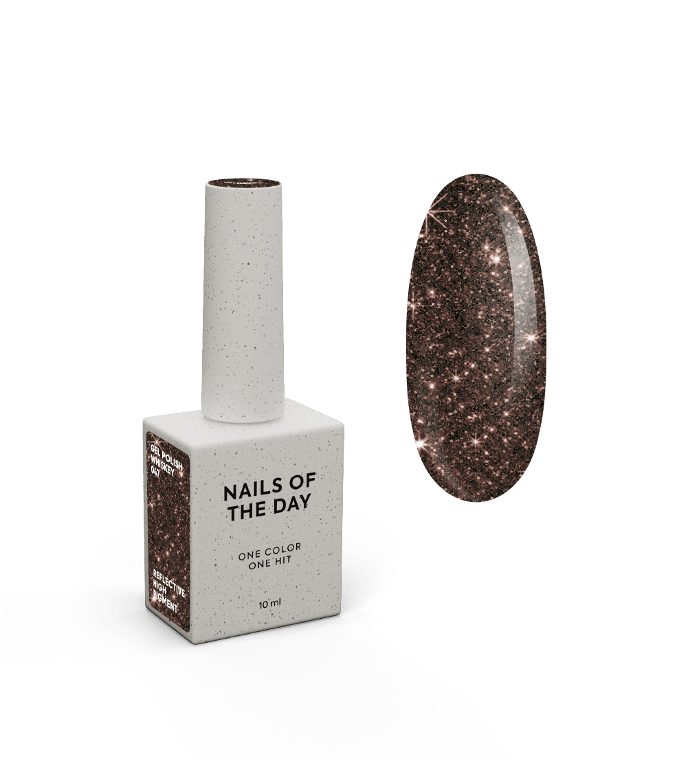 NOTD Reflective Cocktails – profesionalūs šviesą atspindintys geliniai lakai – 047 – Whiskey, produkto vaizdas