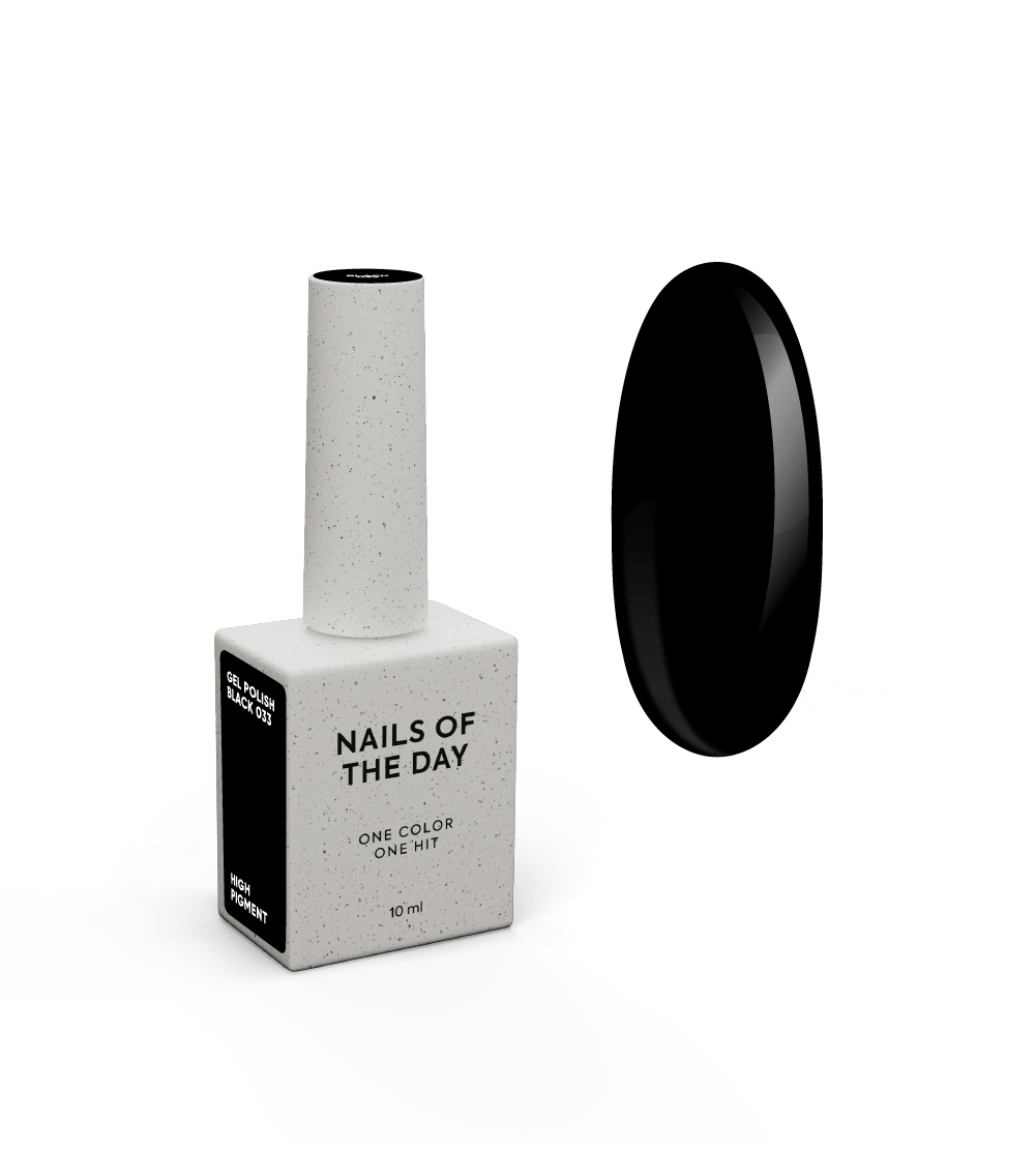 NOTD Essentials – profesionalūs geliniai lakai – 033 – Black, produkto vaizdas