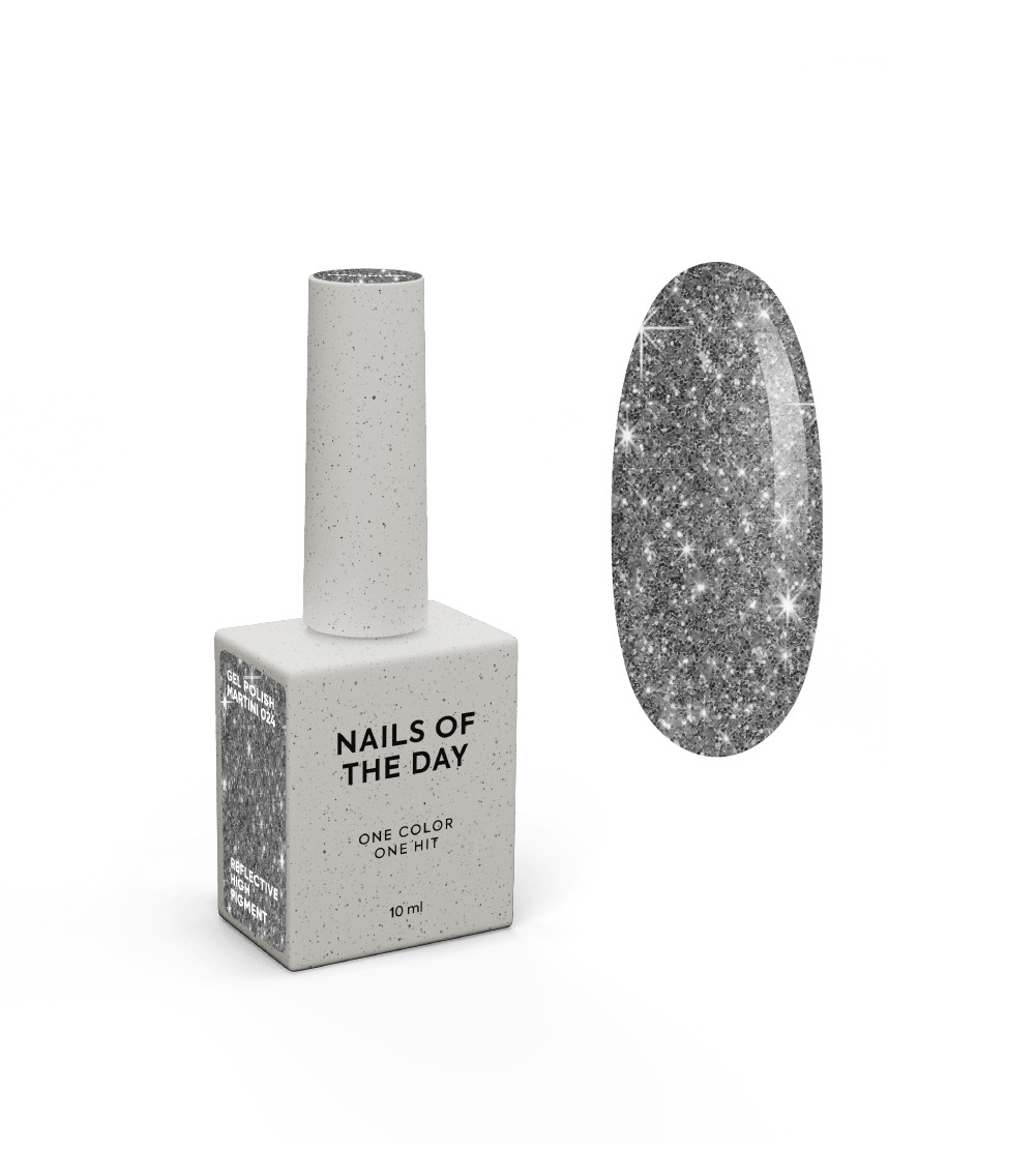 NOTD Reflective Cocktails – profesionalūs šviesą atspindintys geliniai lakai – 024 – Martini, produkto vaizdas
