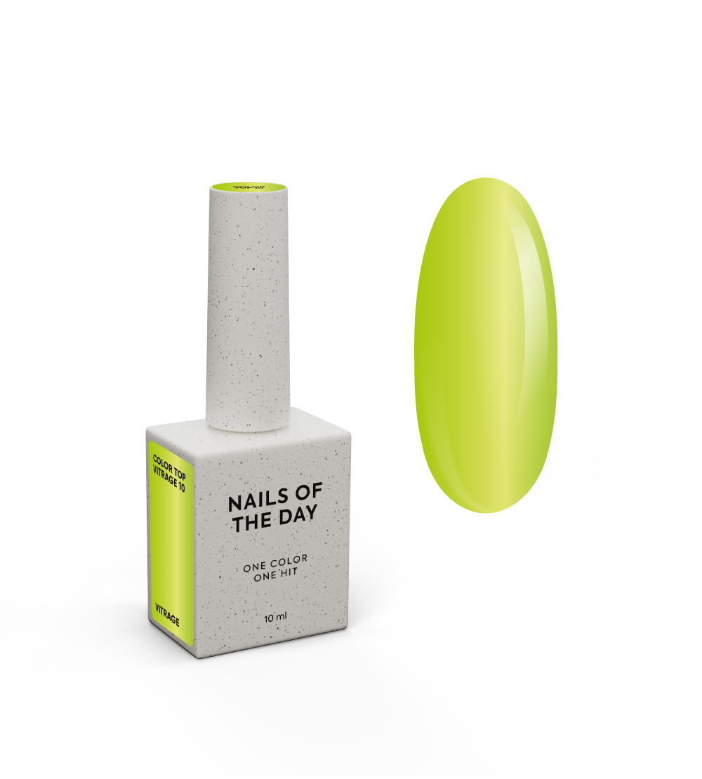 NAILSOFTHEDAY Spalviniai topai – Color Top, Vitrage ir Milky – Color Top Vitrage 10, produkto vaizdas