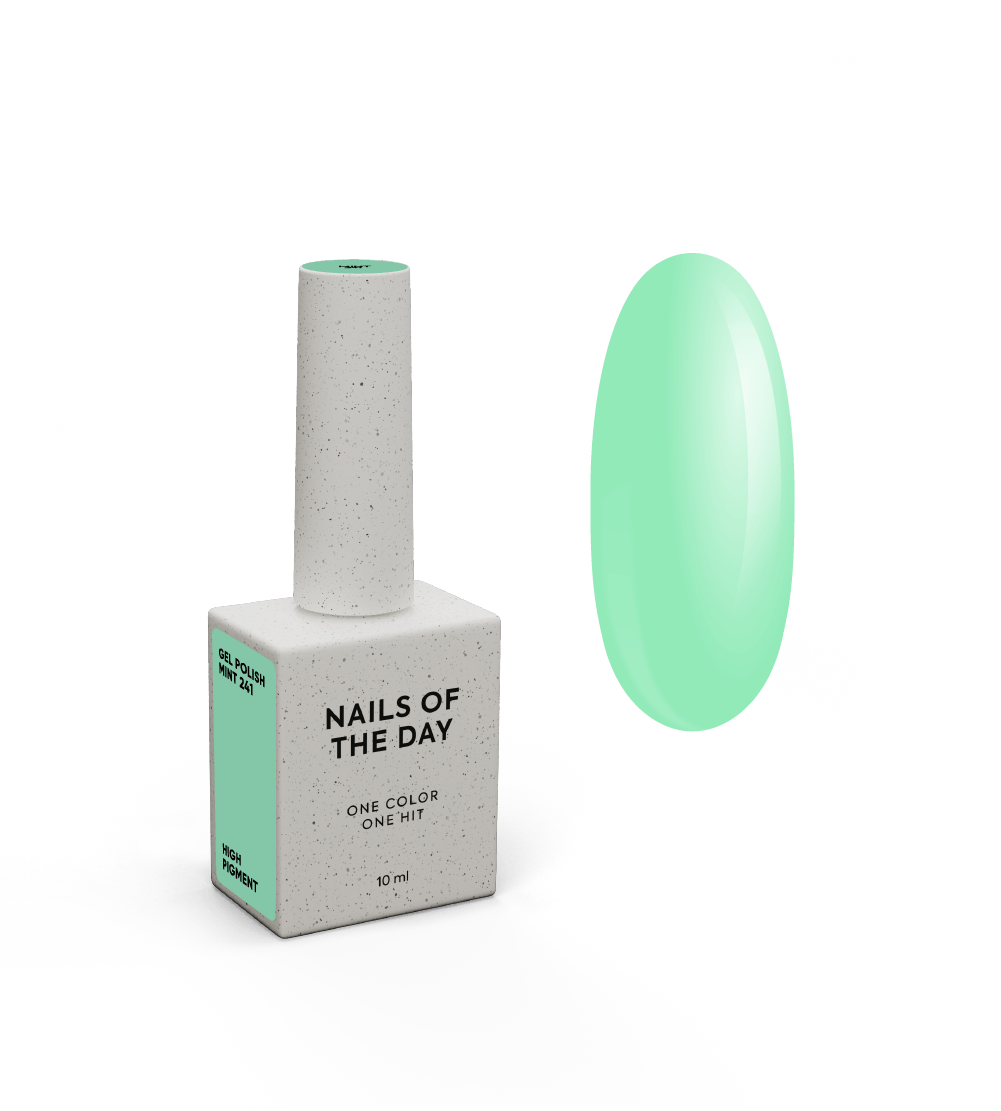 NOTD Spring – profesionalių gelinių lakų kolekcija – 241 – Mint, produkto vaizdas