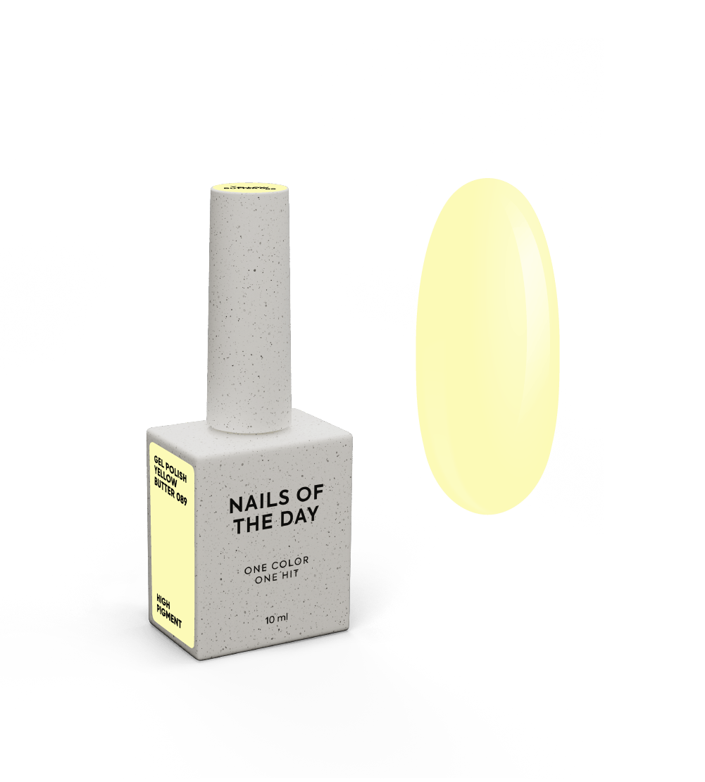 NOTD Autumn – profesionalių gelinių lakų kolekcija – 089 – Yellow Butter, produkto vaizdas