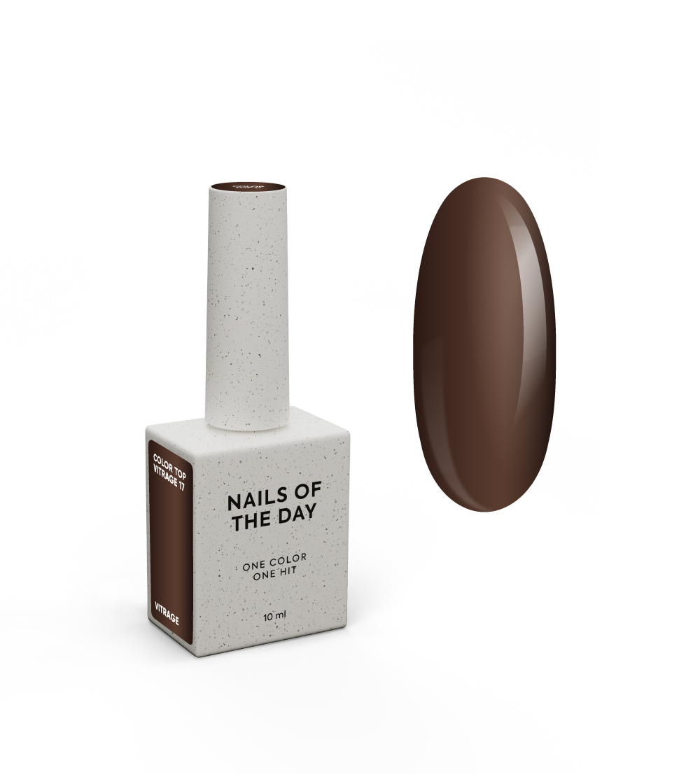 NAILSOFTHEDAY Spalviniai topai – Color Top, Vitrage ir Milky – Color Top Vitrage 17, produkto vaizdas