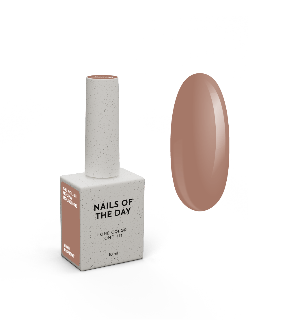 NOTD Chocolate Colors – profesionalių gelinių lakų kolekcija – 013 – Mocha Mousse, produkto vaizdas