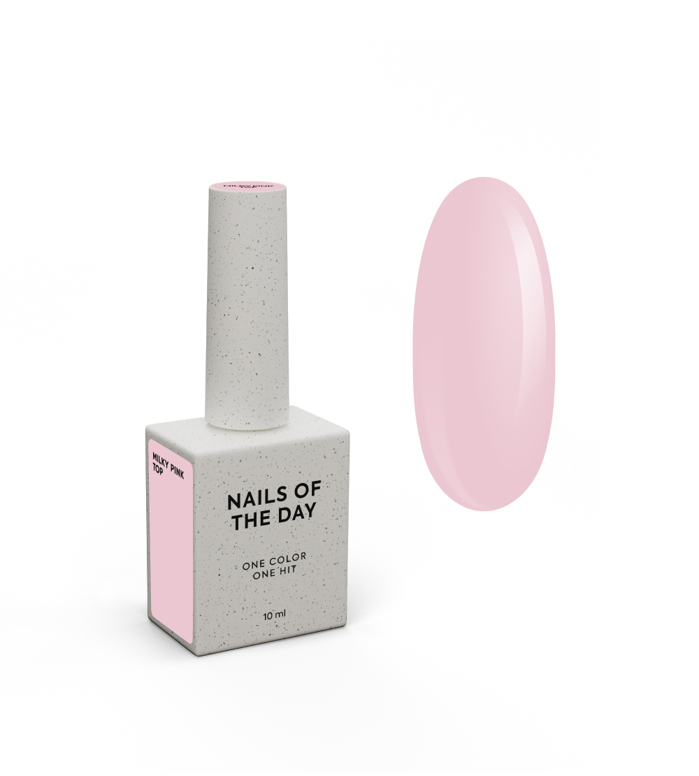 NAILSOFTHEDAY Spalviniai topai – Color Top, Vitrage ir Milky – Milky Pink Top, produkto vaizdas