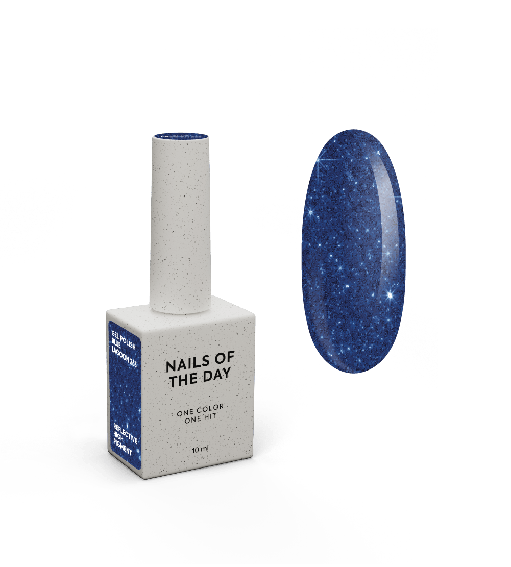NOTD Reflective Cocktails – profesionalūs šviesą atspindintys geliniai lakai – 263 – Blue Lagoon, produkto vaizdas