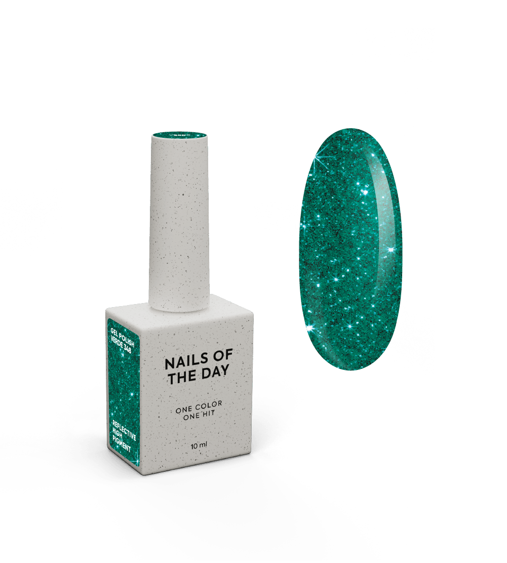 NOTD Reflective Cocktails – profesionalūs šviesą atspindintys geliniai lakai – 348 – Verde, produkto vaizdas