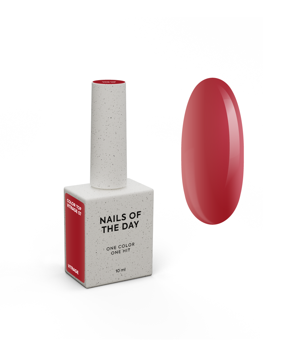 NAILSOFTHEDAY Spalviniai topai – Color Top, Vitrage ir Milky – Color Top 07, produkto vaizdas