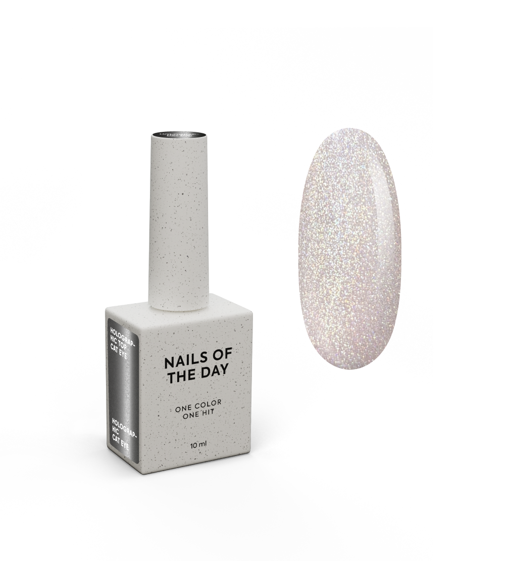 NOTD Holographic Cat Eye Top – profesionalus magnetinis topas – 10 ml, produkto vaizdas