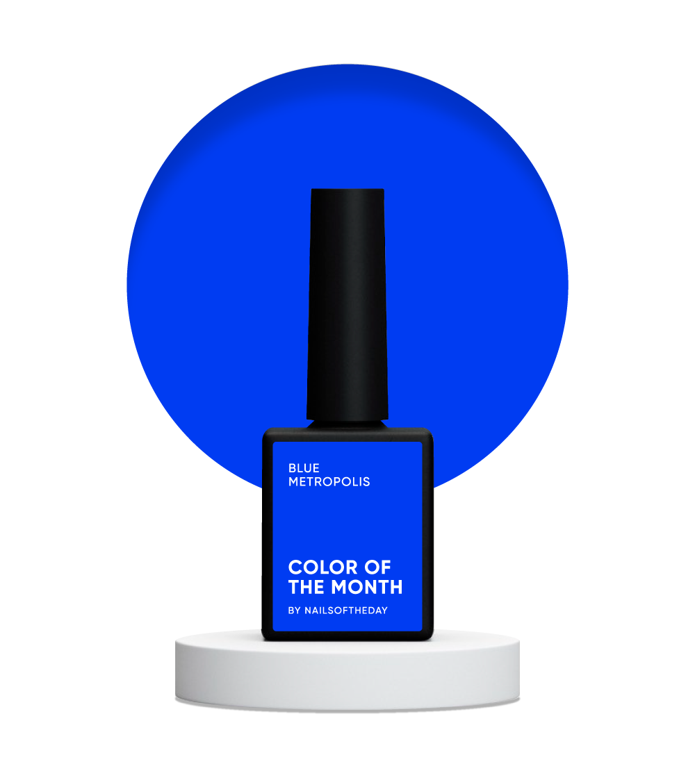 NOTD Color of the Month – profesionalių gelinių lakų kolekcija – Blue Metropolis, produkto vaizdas