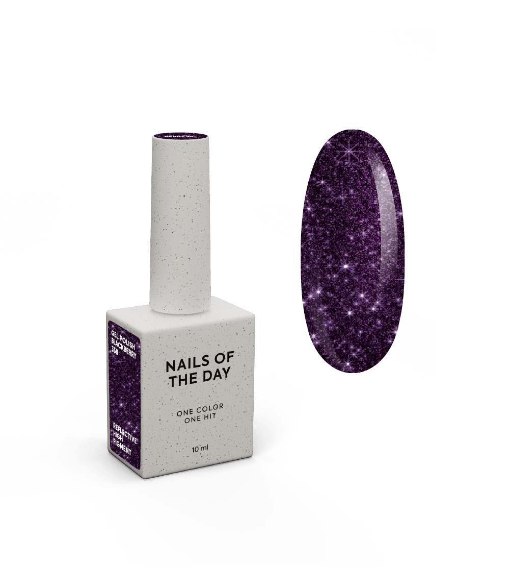 NOTD Reflective Cocktails – profesionalūs šviesą atspindintys geliniai lakai – 358 – Blackberry, papildomas produkto vaizdas