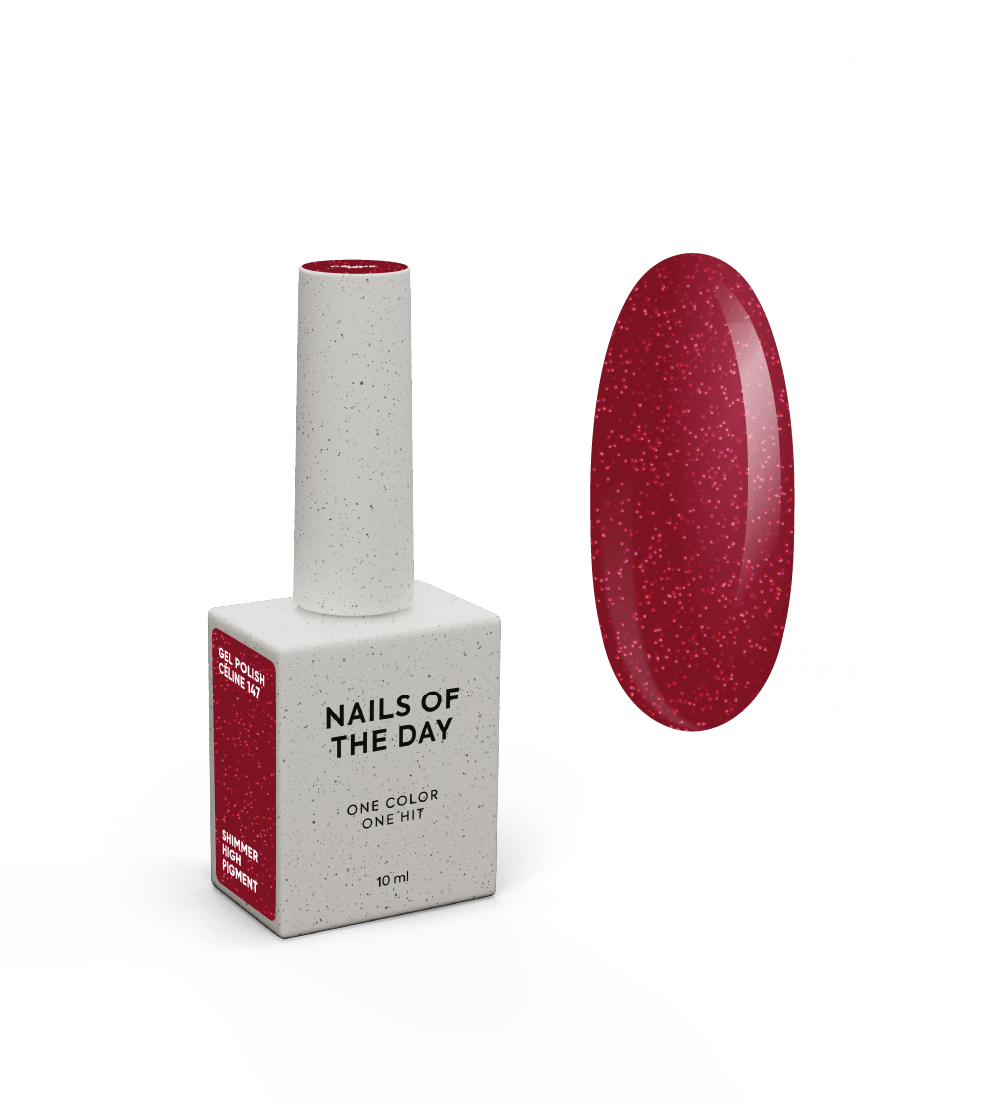 NOTD Red Colors – profesionalių raudonų gelinių lakų kolekcija – 147 – Celine, produkto vaizdas