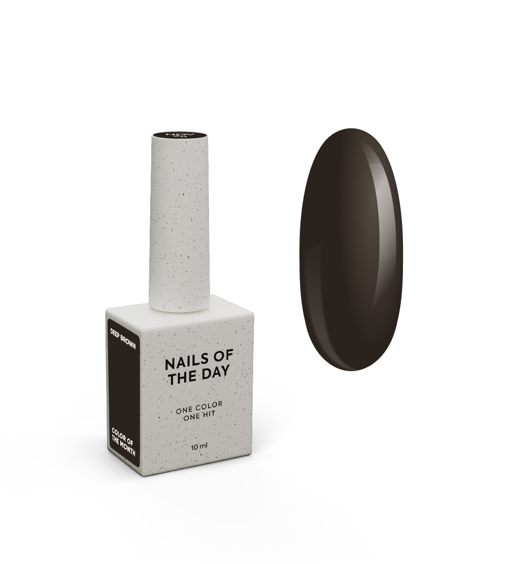 NOTD Color of the Month – profesionalių gelinių lakų kolekcija – Deep Brown, produkto vaizdas