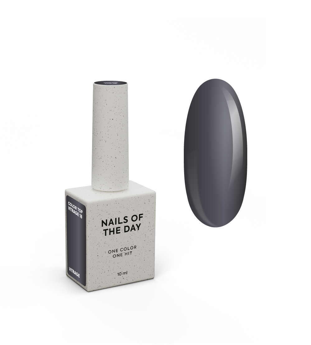 NAILSOFTHEDAY Spalviniai topai – Color Top, Vitrage ir Milky – Color Top Vitrage 18, produkto vaizdas