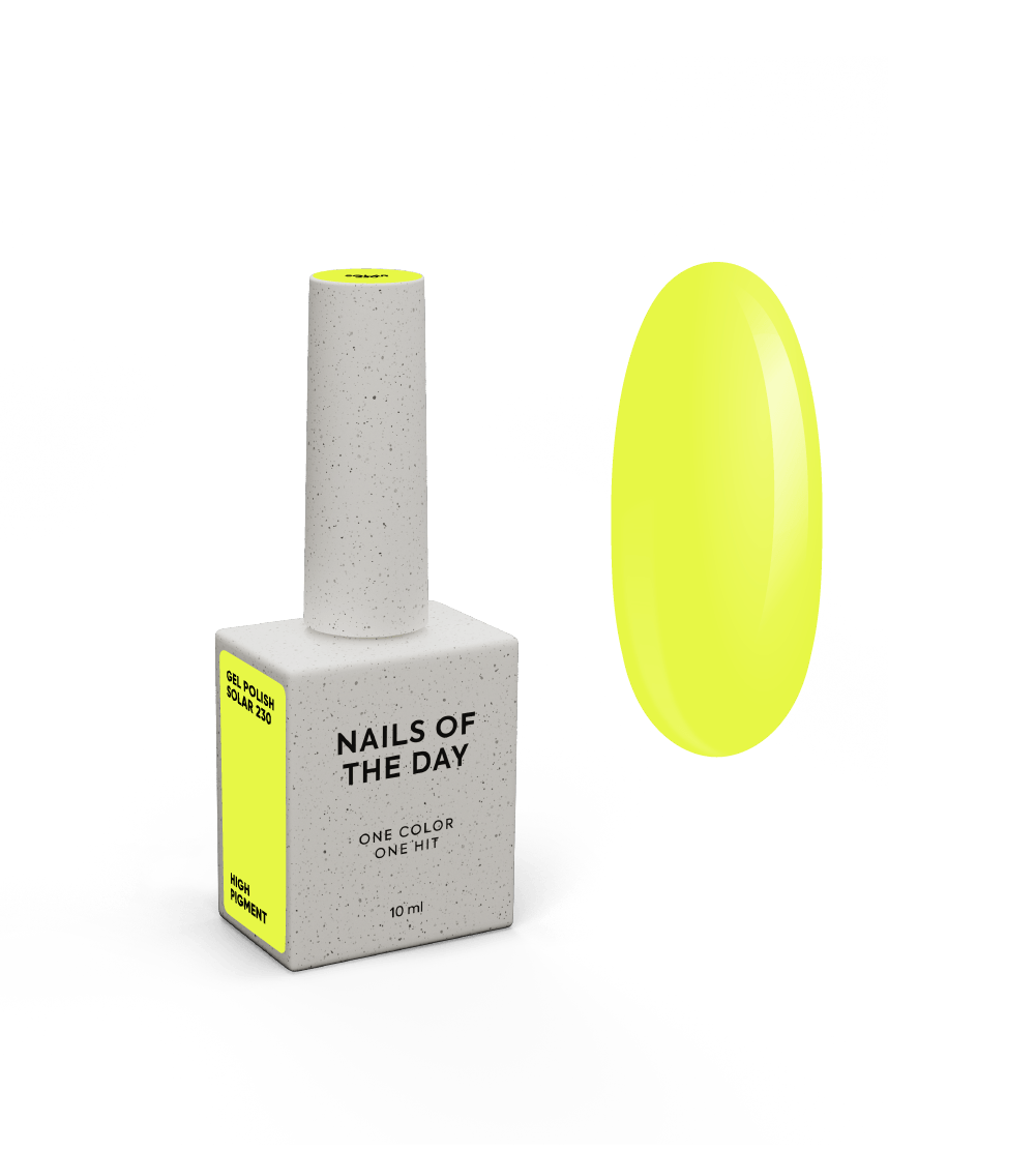 NOTD Summer 2026 – profesionalių gelinių lakų kolekcija – 230 – Solar, produkto vaizdas