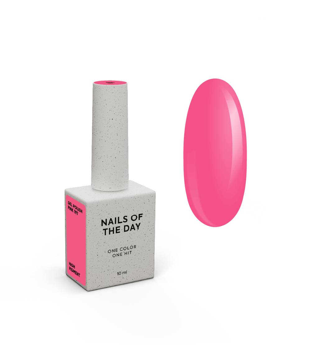 NOTD Gel Polish – profesionalūs geliniai lakai – 197 – Pink, produkto vaizdas