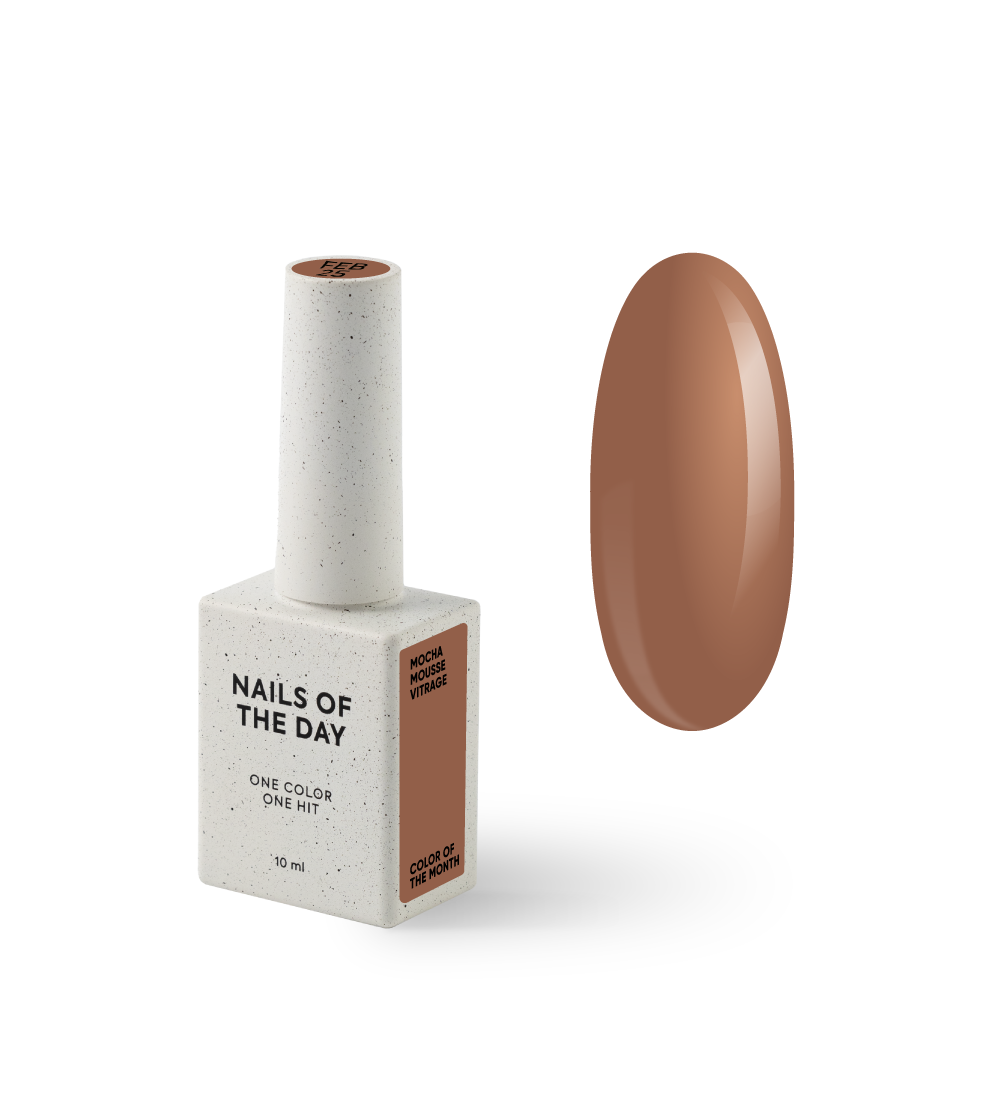 NOTD Color of the Month – profesionalių gelinių lakų kolekcija – Mocha Mousse Vitrage, produkto vaizdas