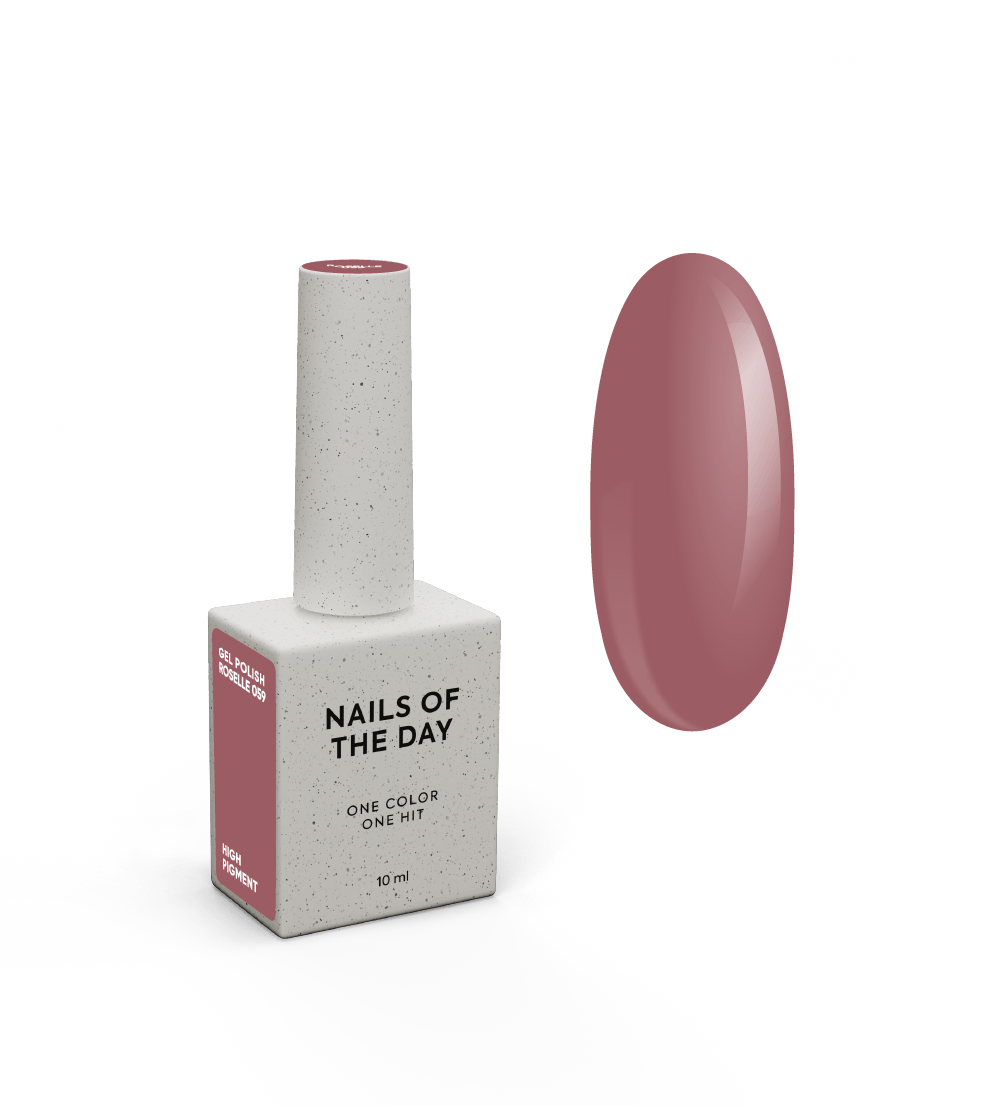 NOTD Chocolate Colors – profesionalių gelinių lakų kolekcija – 059 – Roselle, produkto vaizdas