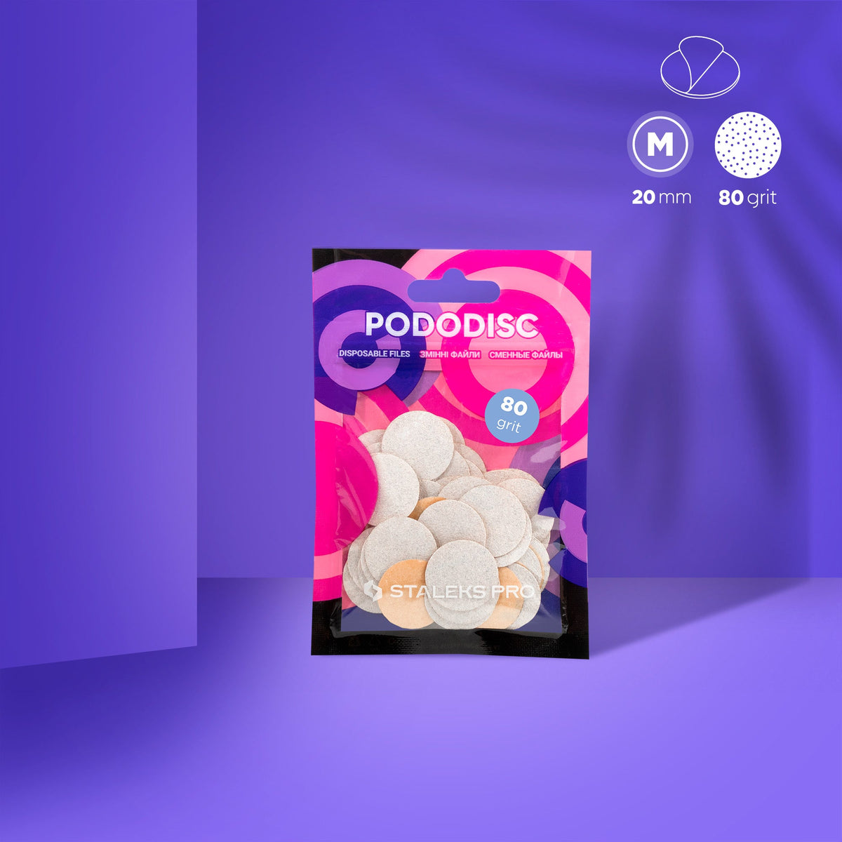 STALEKS PODODISC M keičiamos dildės 80 – 50 vnt. pakuotė